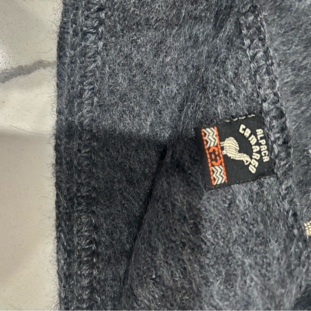 100 percent Charcoal Alpaca Scarf unisex
